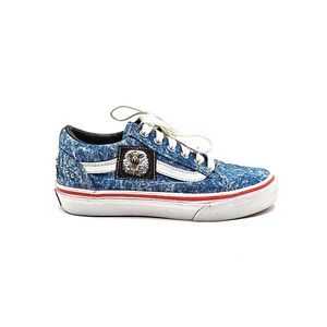Vans Cobra Kai Karate Kid All Valley‎ Kids Sz 2 Kids Old Skool Eagle Fang Denim